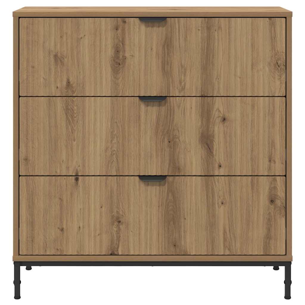 Sideboard Artisan Egetræ 79,5 x 33 x 82 cm Konstrueret træ