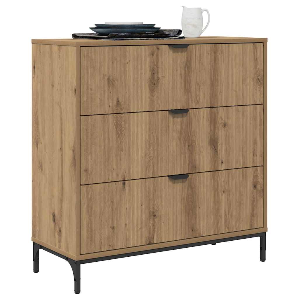 Sideboard Artisan Egetræ 79,5 x 33 x 82 cm Konstrueret træ
