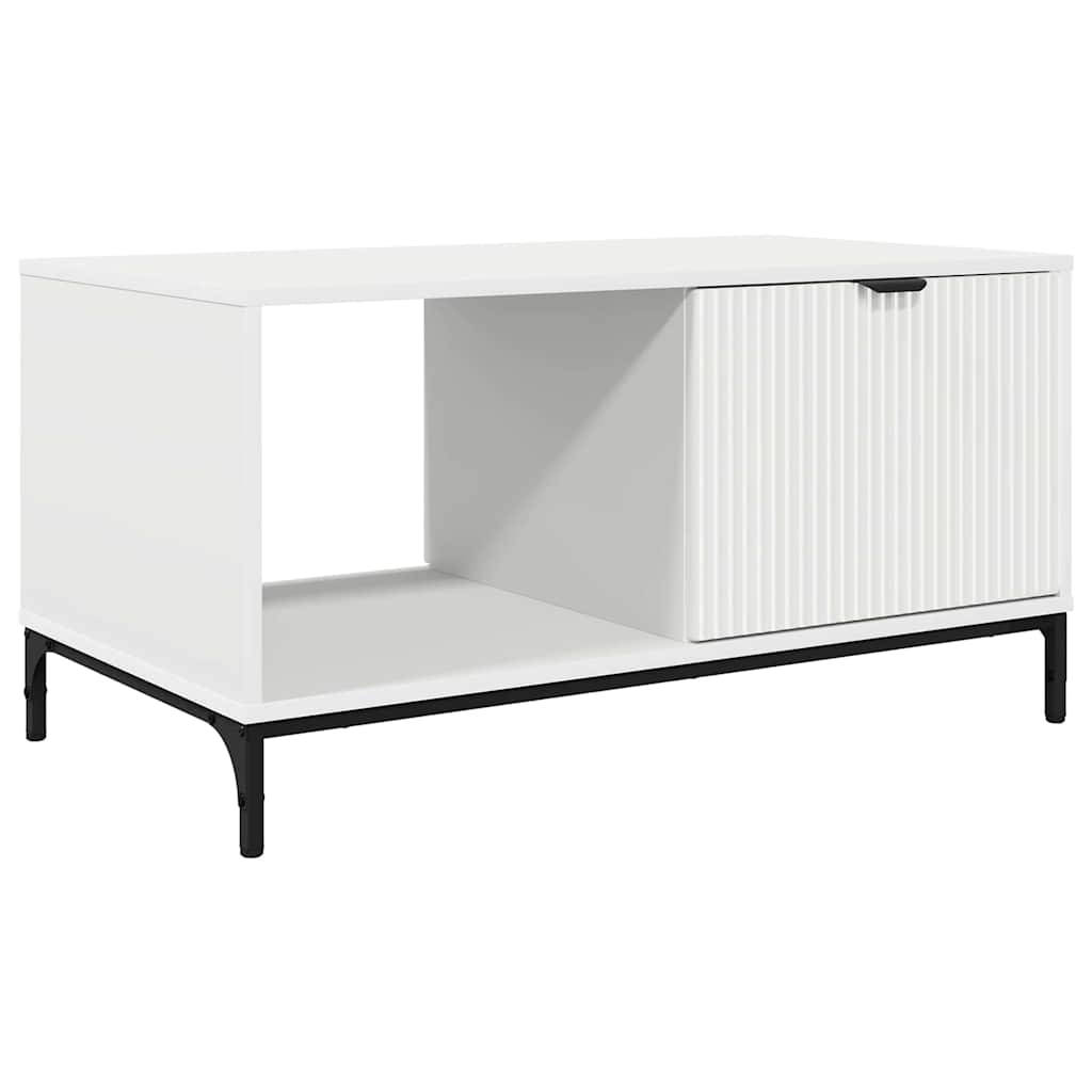 Sofabord Hvid 90 x 49 x 46 cm Konstrueret træ