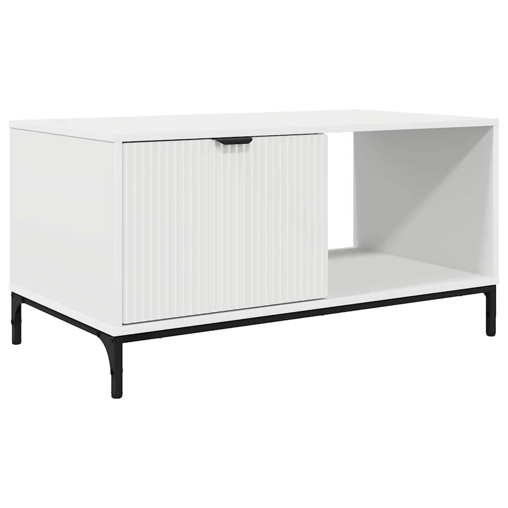 Sofabord Hvid 90 x 49 x 46 cm Konstrueret træ