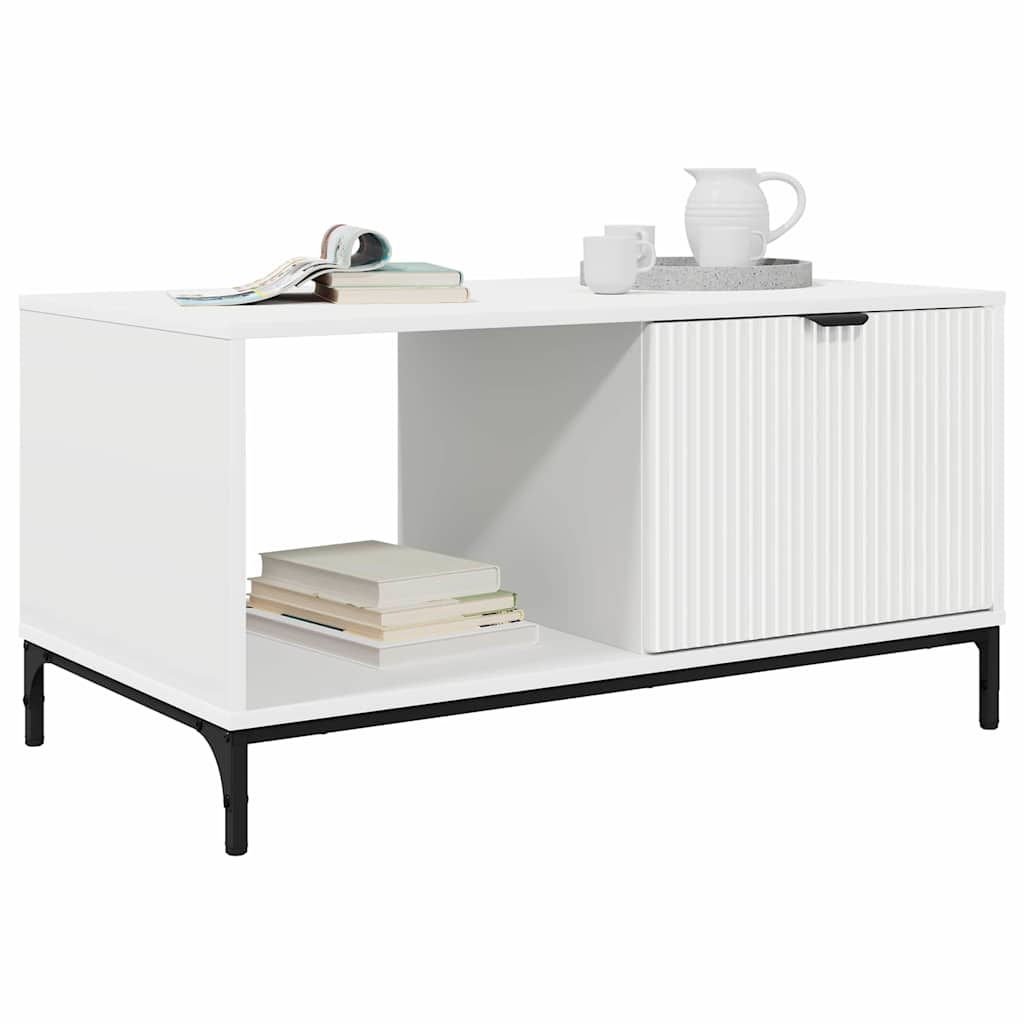 Sofabord Hvid 90 x 49 x 46 cm Konstrueret træ