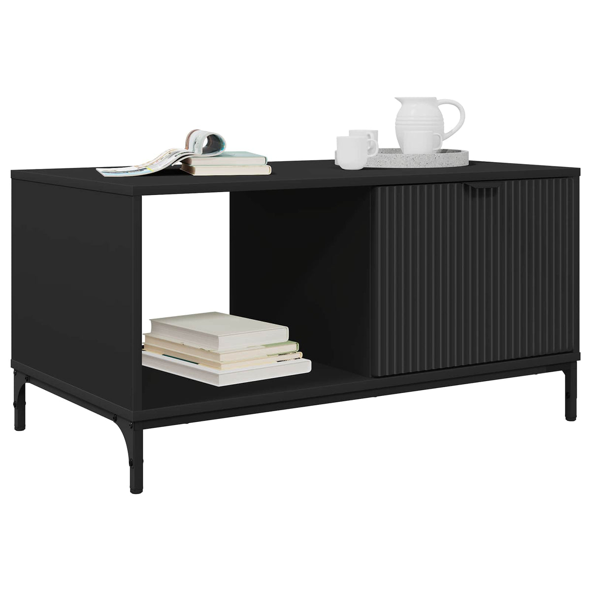 Sofabord Sort eg 90 x 49 x 46 cm Konstrueret træ