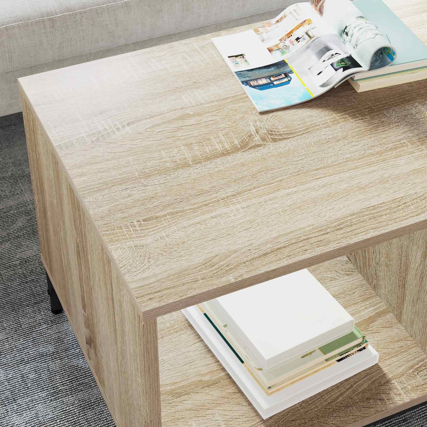Sofabord Sonoma eg 90 x 49 x 46 cm Konstrueret træ