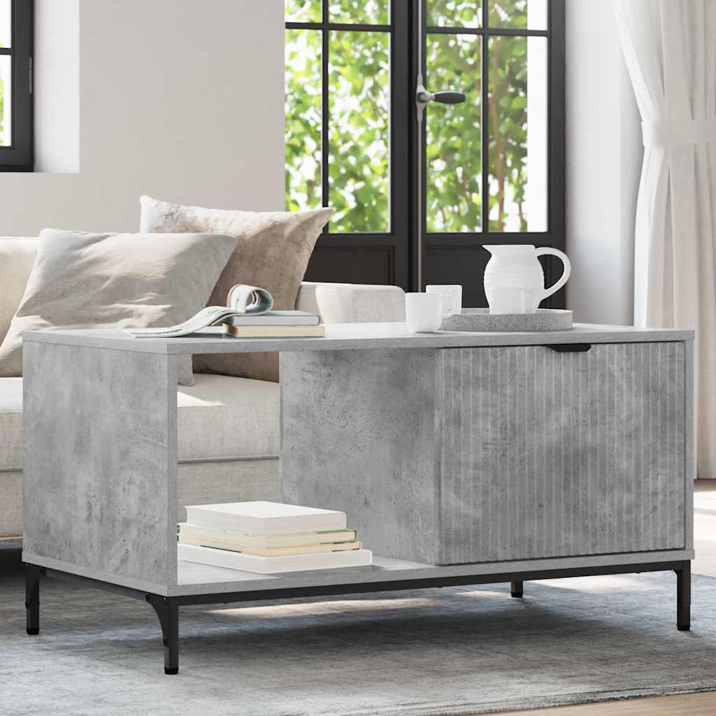Sofabord Beton Grå 90 x 49 x 46 cm Konstrueret træ