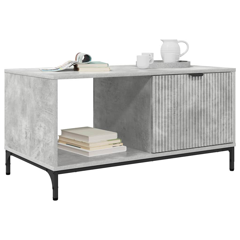 Sofabord Beton Grå 90 x 49 x 46 cm Konstrueret træ