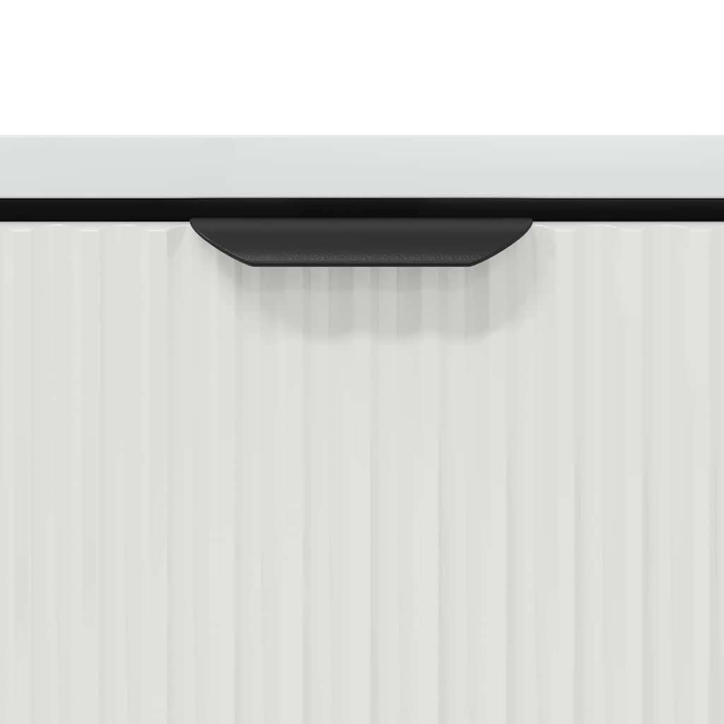 Sofabord Høj gloss hvid 90 x 49 x 46 cm Konstrueret træ