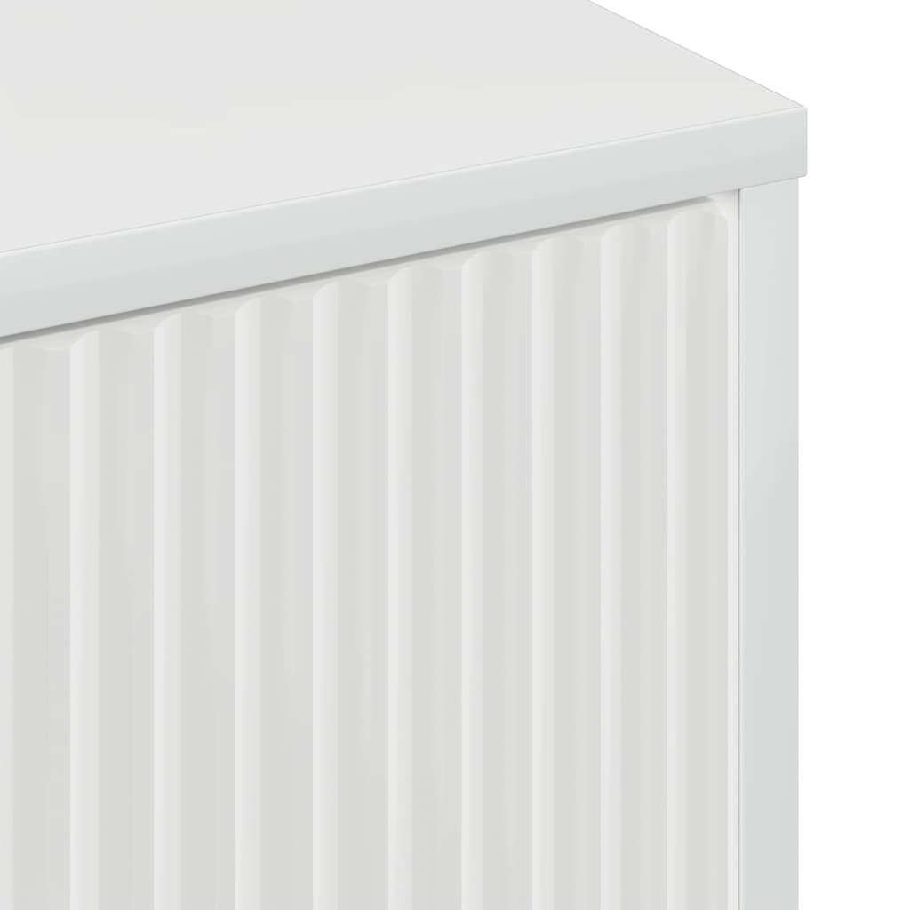 Sofabord Høj gloss hvid 90 x 49 x 46 cm Konstrueret træ