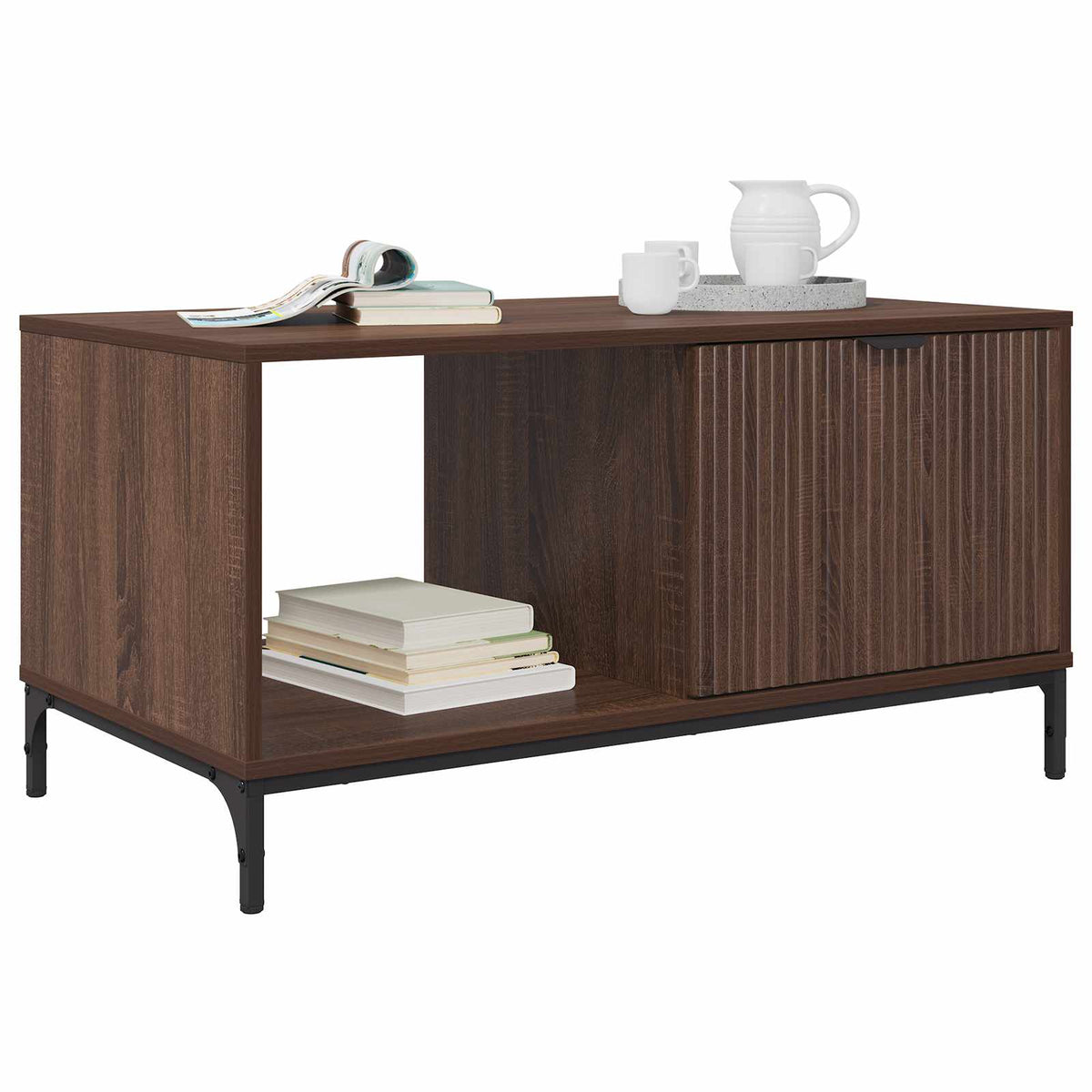 Sofabord Brun eg 90 x 49 x 46 cm Konstrueret træ