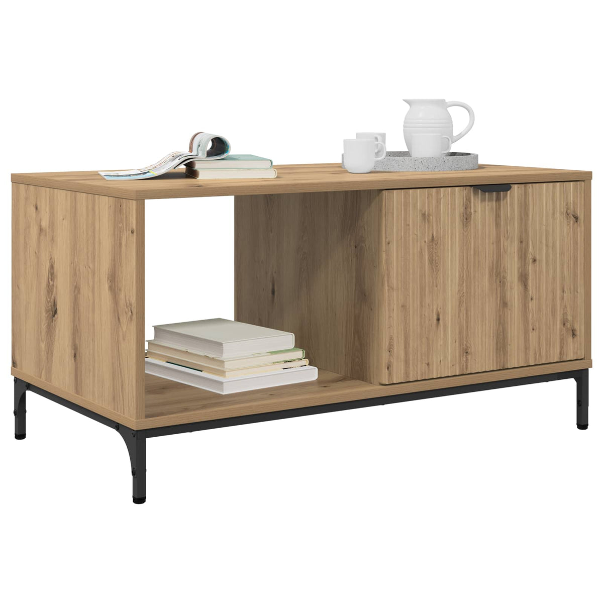 Sofabord Artisan Egetræ 90 x 49 x 46 cm Konstrueret træ