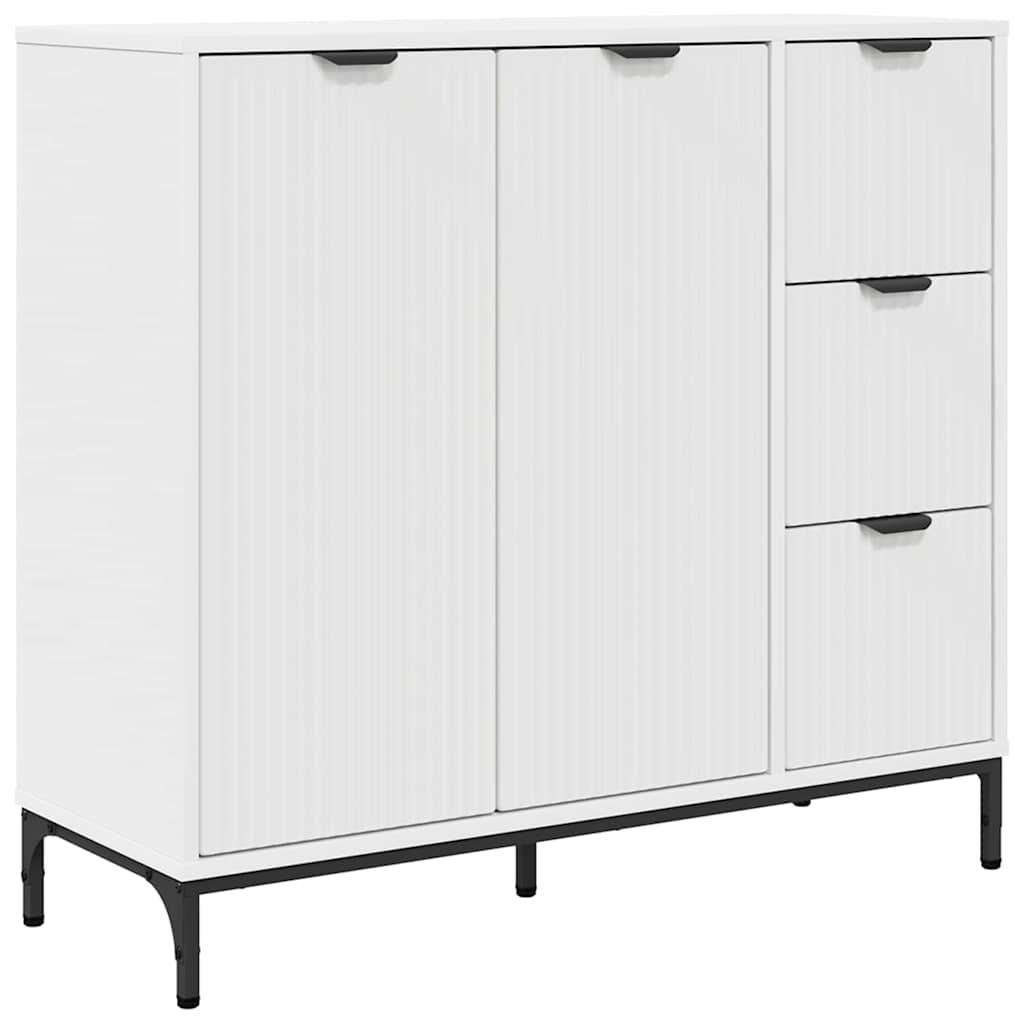 Sideboard Hvid 89,5 x 33 x 82 cm Konstrueret træ
