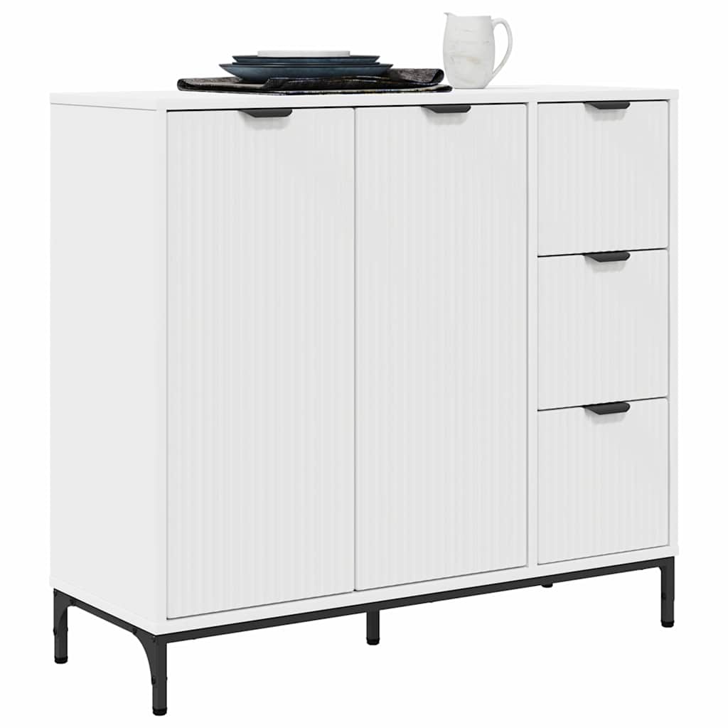 Sideboard Hvid 89,5 x 33 x 82 cm Konstrueret træ