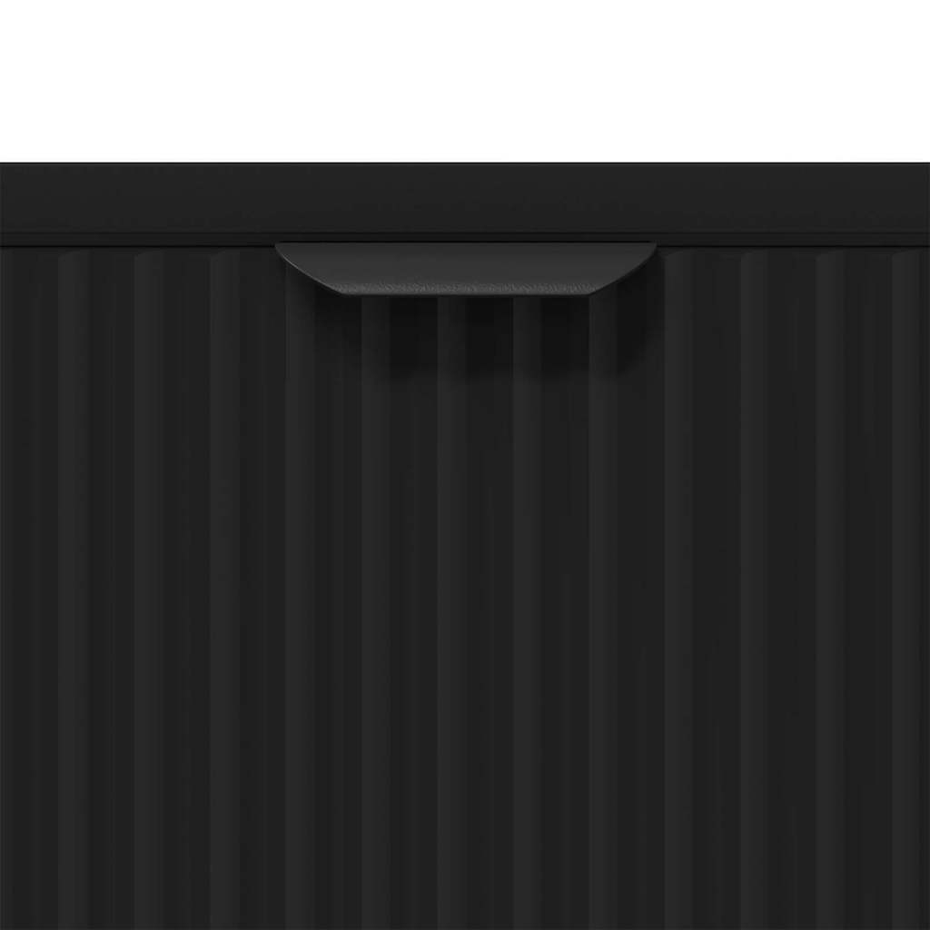 Sideboard Sort 89,5 x 33 x 82 cm Konstrueret træ