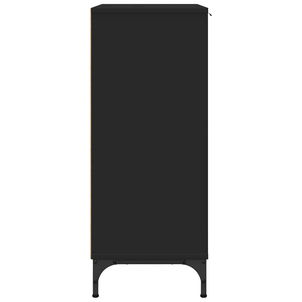 Sideboard Sort 89,5 x 33 x 82 cm Konstrueret træ