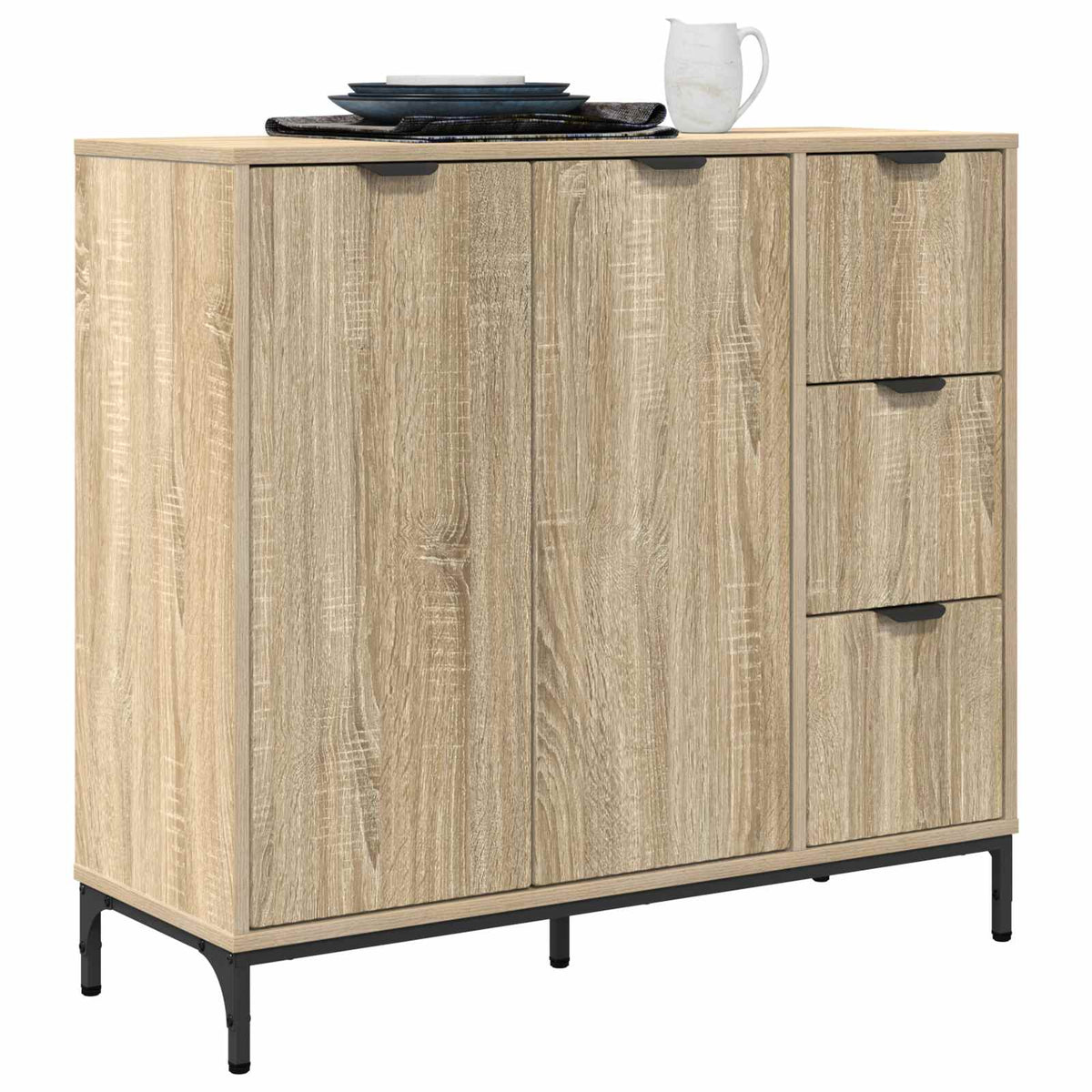 Sideboard Sonoma eg 89,5 x 33 x 82 cm Konstrueret træ
