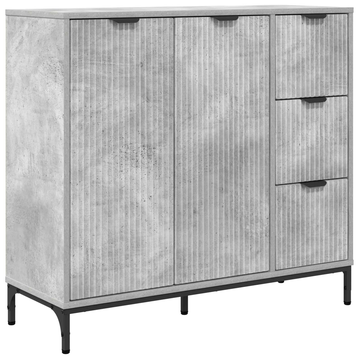 Sideboard Beton Grå 89,5 x 33 x 82 cm Konstrueret træ