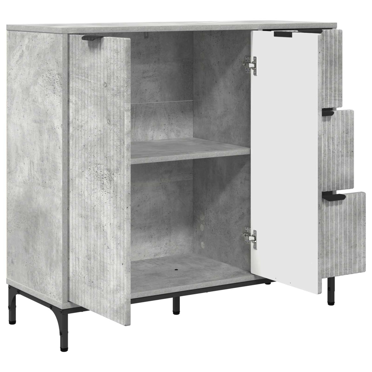 Sideboard Beton Grå 89,5 x 33 x 82 cm Konstrueret træ
