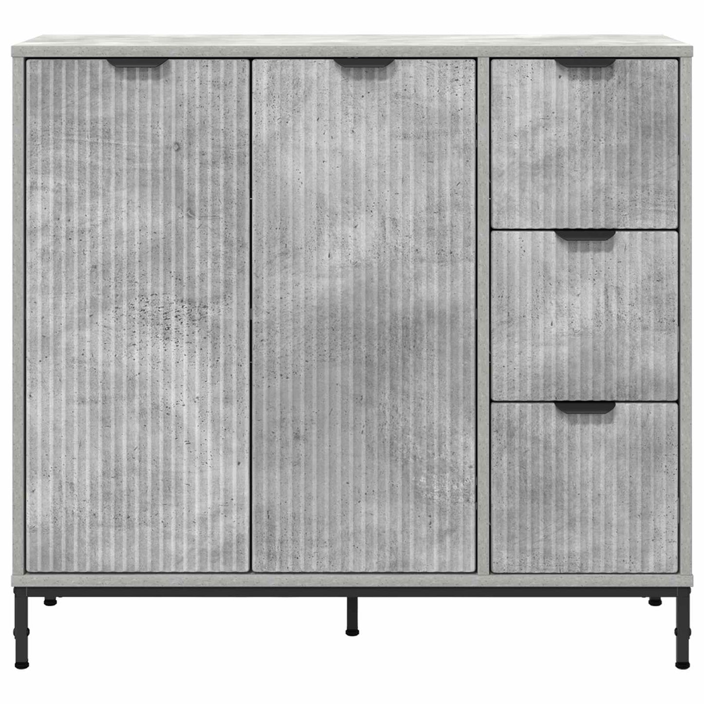 Sideboard Beton Grå 89,5 x 33 x 82 cm Konstrueret træ