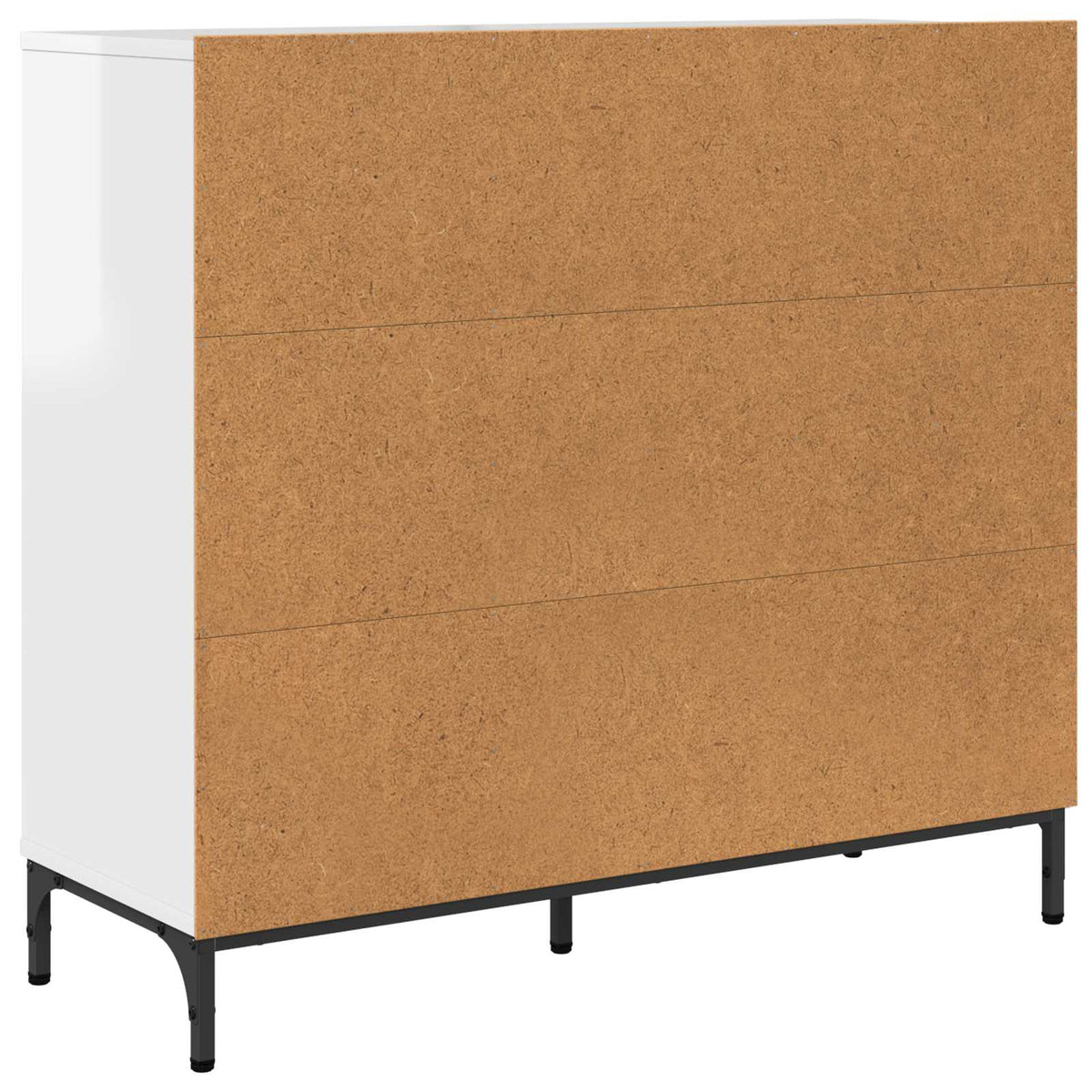 Sideboard Høj gloss hvid 89,5 x 33 x 82 cm Konstrueret træ
