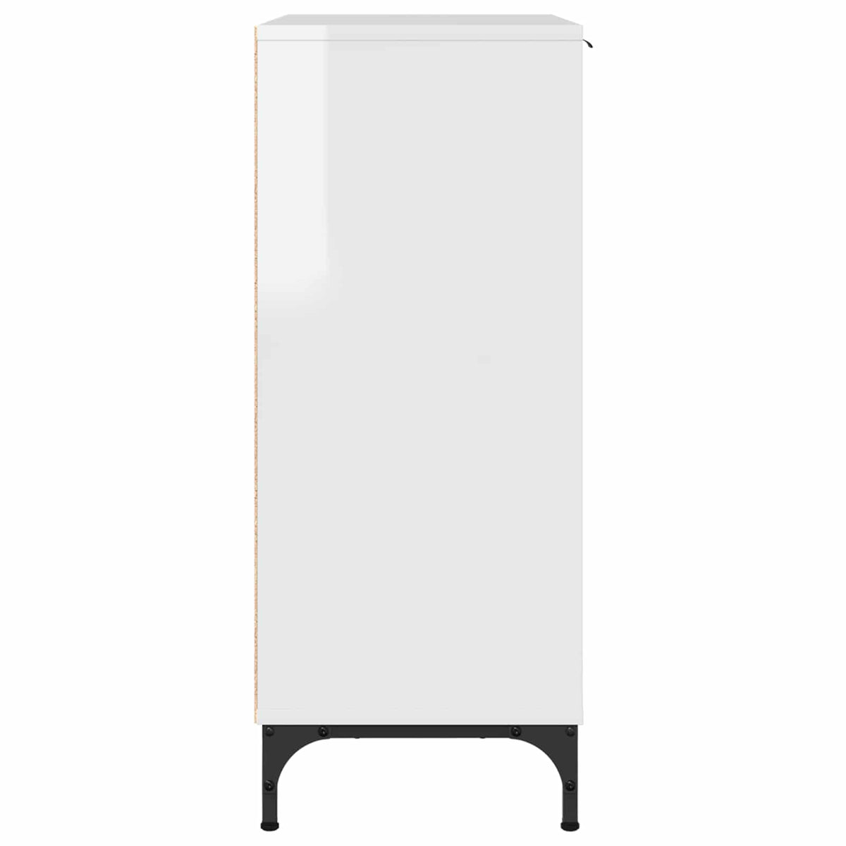 Sideboard Høj gloss hvid 89,5 x 33 x 82 cm Konstrueret træ