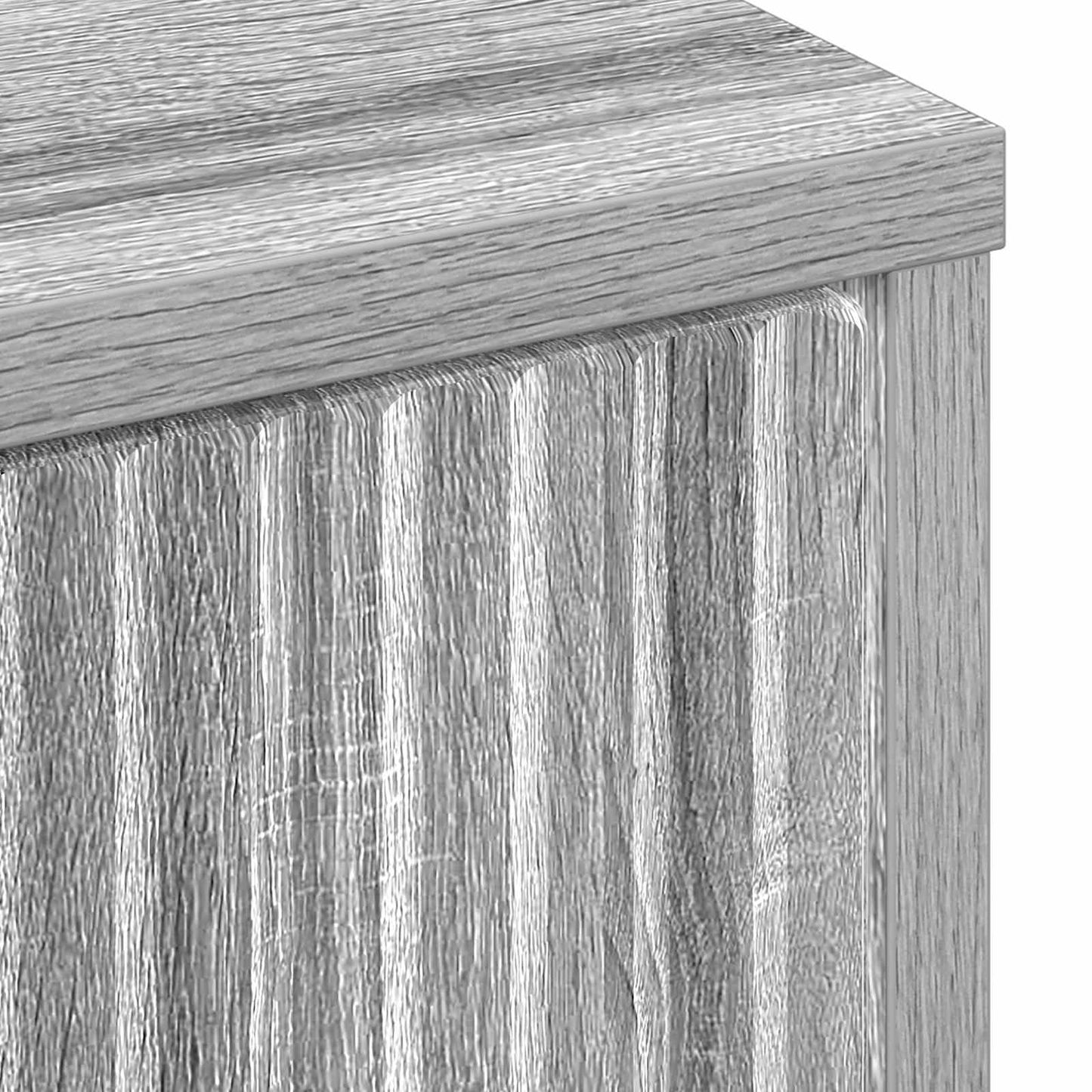 Sideboard Grå Sonoma 89,5 x 33 x 82 cm Konstrueret træ