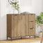 Sideboard Artisan Egetræ 89,5 x 33 x 82 cm Konstrueret træ