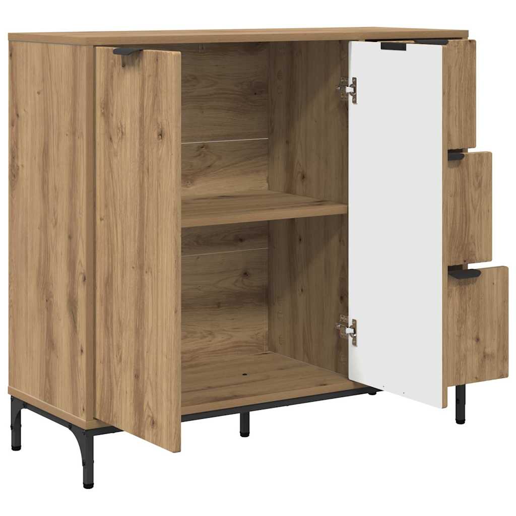 Sideboard Artisan Egetræ 89,5 x 33 x 82 cm Konstrueret træ