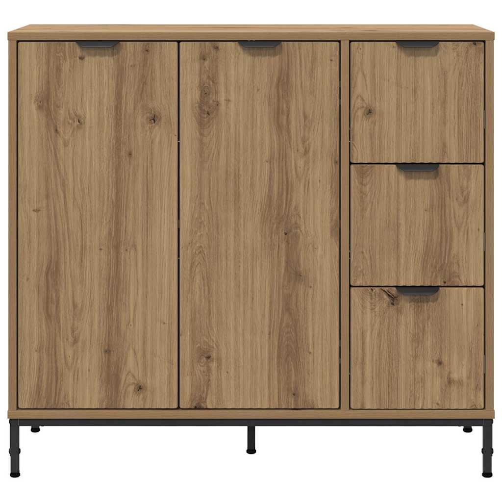 Sideboard Artisan Egetræ 89,5 x 33 x 82 cm Konstrueret træ
