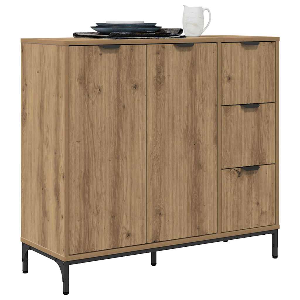 Sideboard Artisan Egetræ 89,5 x 33 x 82 cm Konstrueret træ