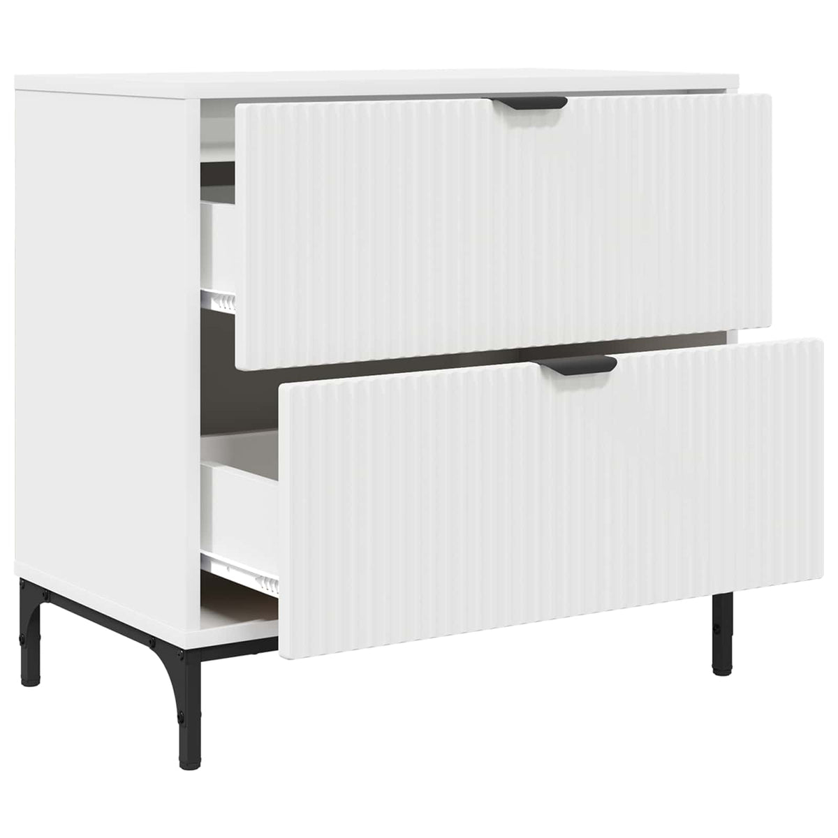 Sengebord Hvid 63.5 x 36 x 61 cm Konstrueret træ