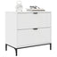 Sengebord Hvid 63.5 x 36 x 61 cm Konstrueret træ