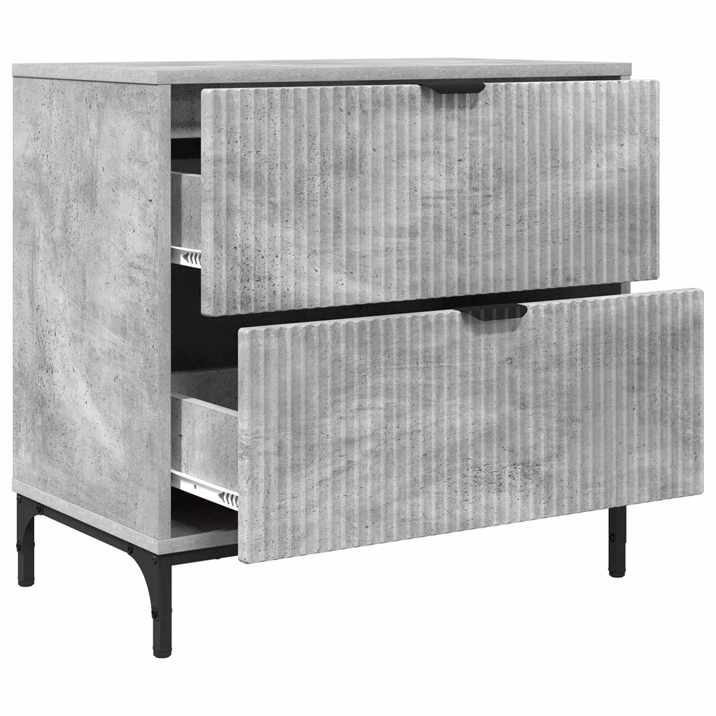 Sengebord Betongrå 63.5 x 36 x 61 cm Konstrueret træ
