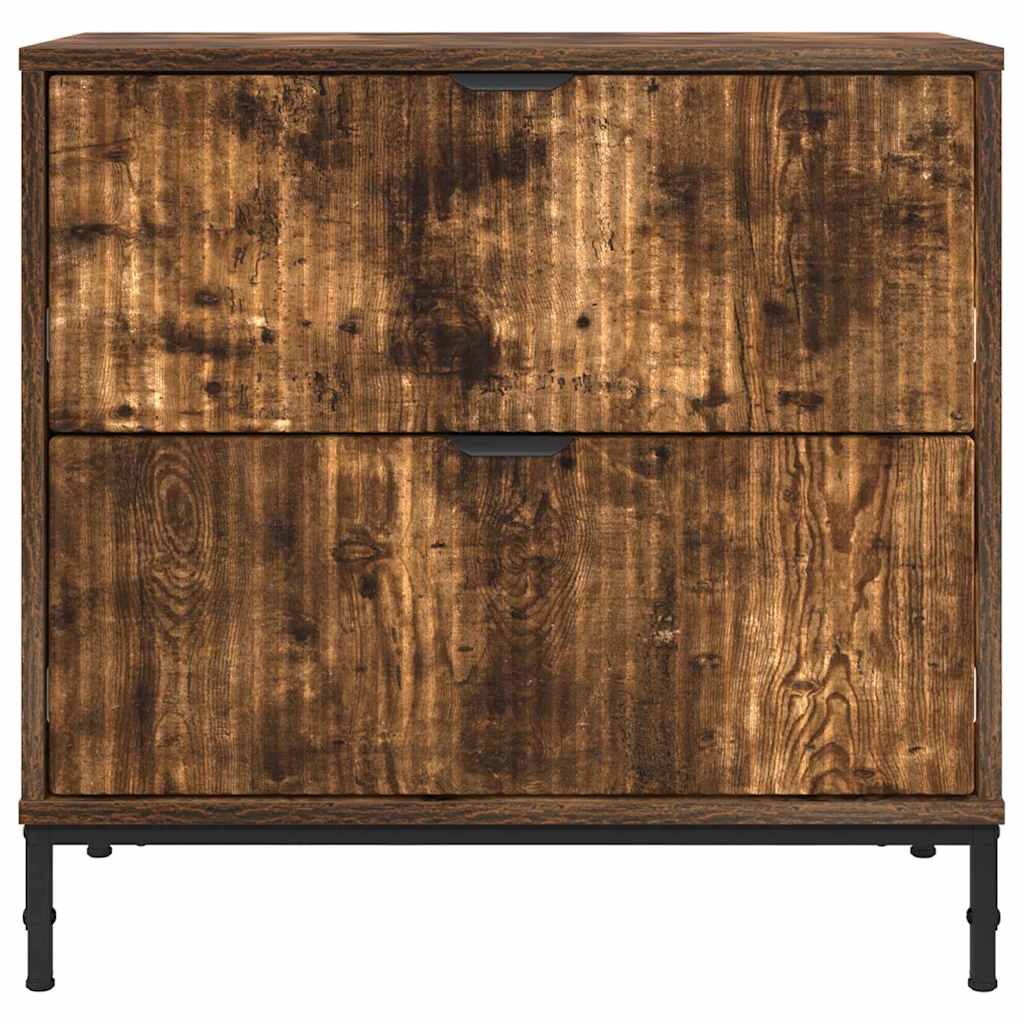 Sengebord Røget eg 63.5 x 36 x 61 cm Konstrueret træ