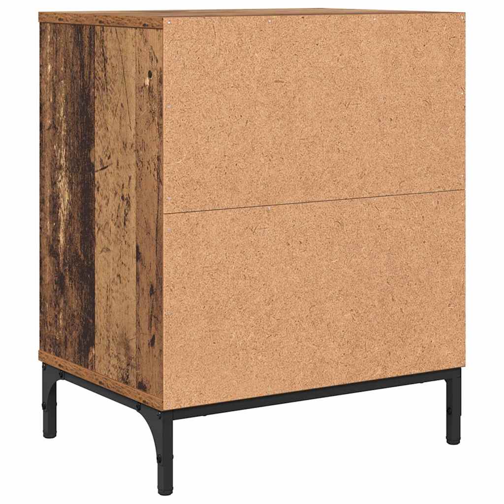 Natskab 2 stk. Gammelt træ 49 x 36 x 61 cm Konstrueret træ