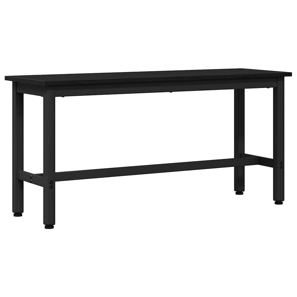 Spisebænk Sort eg 100 x 32,5 x 48,5 cm Ingeniørtræ og stål