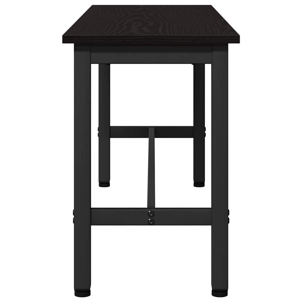 Spisebænk Sort eg 100 x 32,5 x 48,5 cm Ingeniørtræ og stål