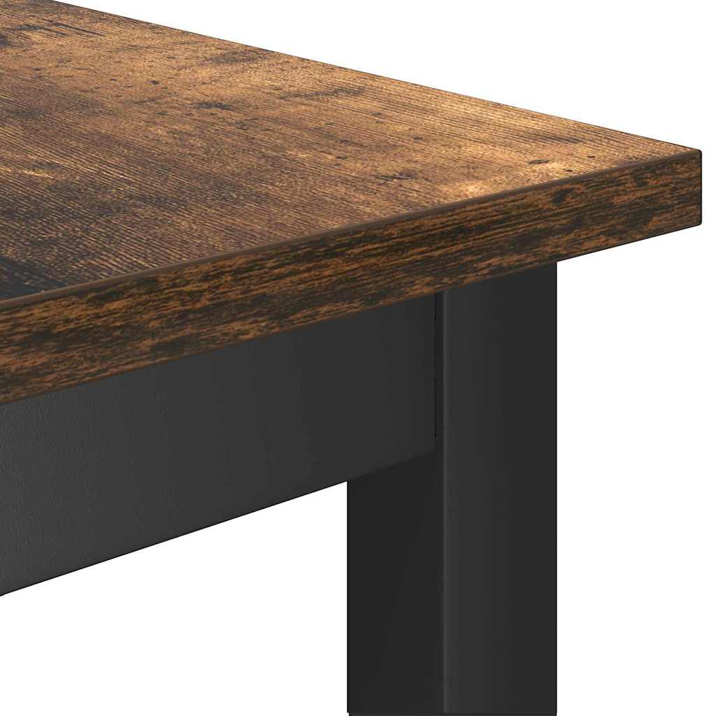 Spisebænk 100 x 32,5 x 48,5 cm 2 stk. Ingeniørtræ og stål