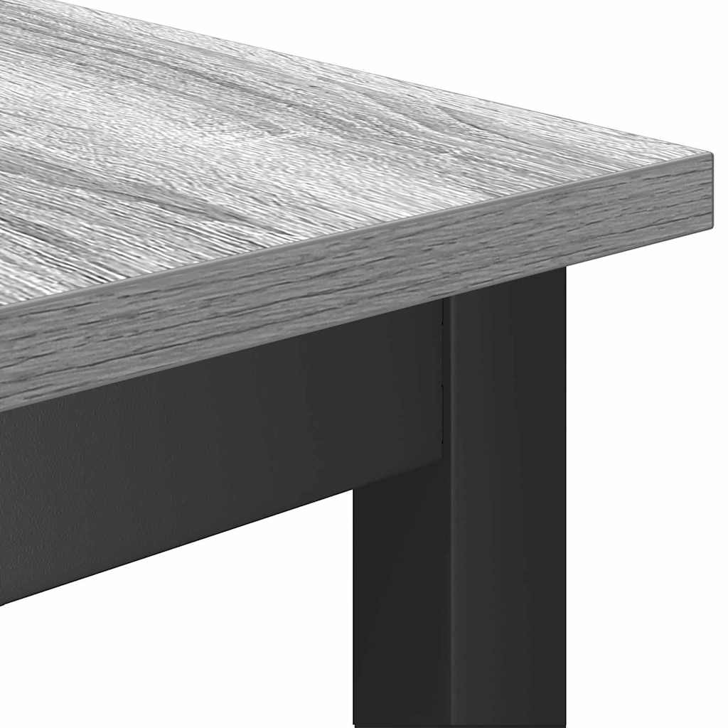 Spisebænk 100 x 32,5 x 48,5 cm 2 stk. Ingeniørtræ og stål