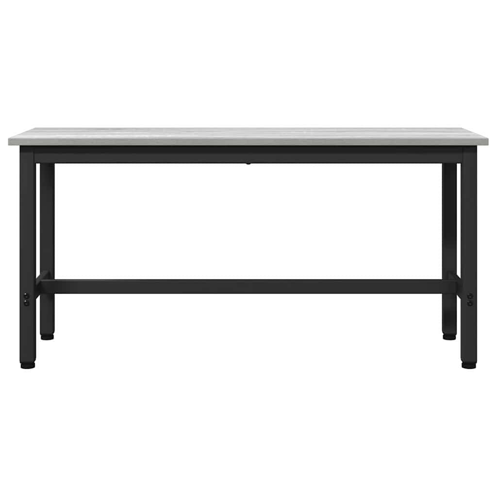 Spisebænk 100 x 32,5 x 48,5 cm 2 stk. Ingeniørtræ og stål