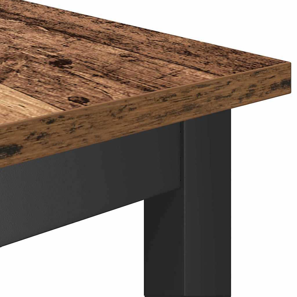 Spisebænk Gammelt træ 100 x 32,5 x 48,5 cm Ingeniørtræ og stål