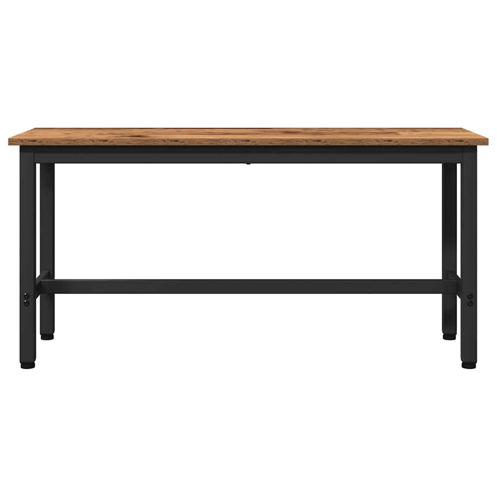 Spisebænk 100 x 32,5 x 48,5 cm 2 stk. Ingeniørtræ og stål