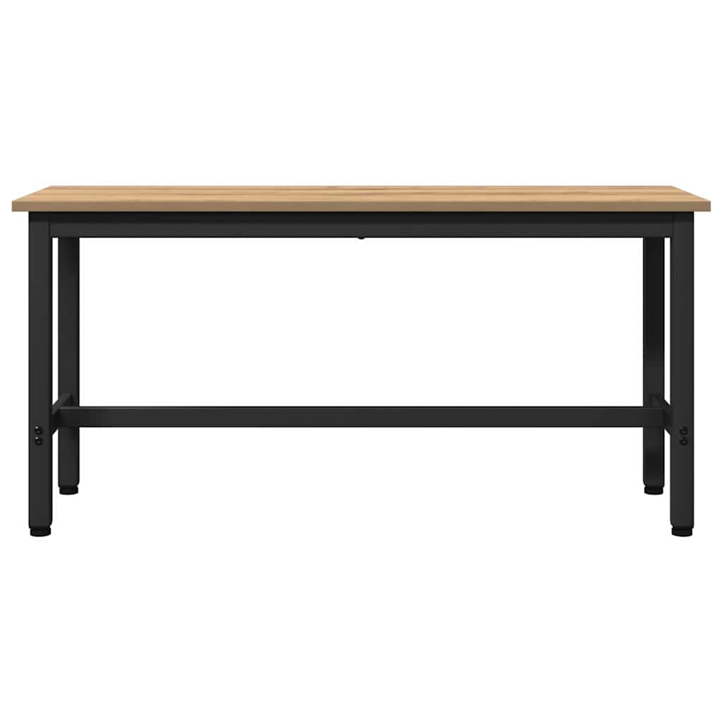 Spisebænk 100 x 32,5 x 48,5 cm 2 stk. Ingeniørtræ og stål