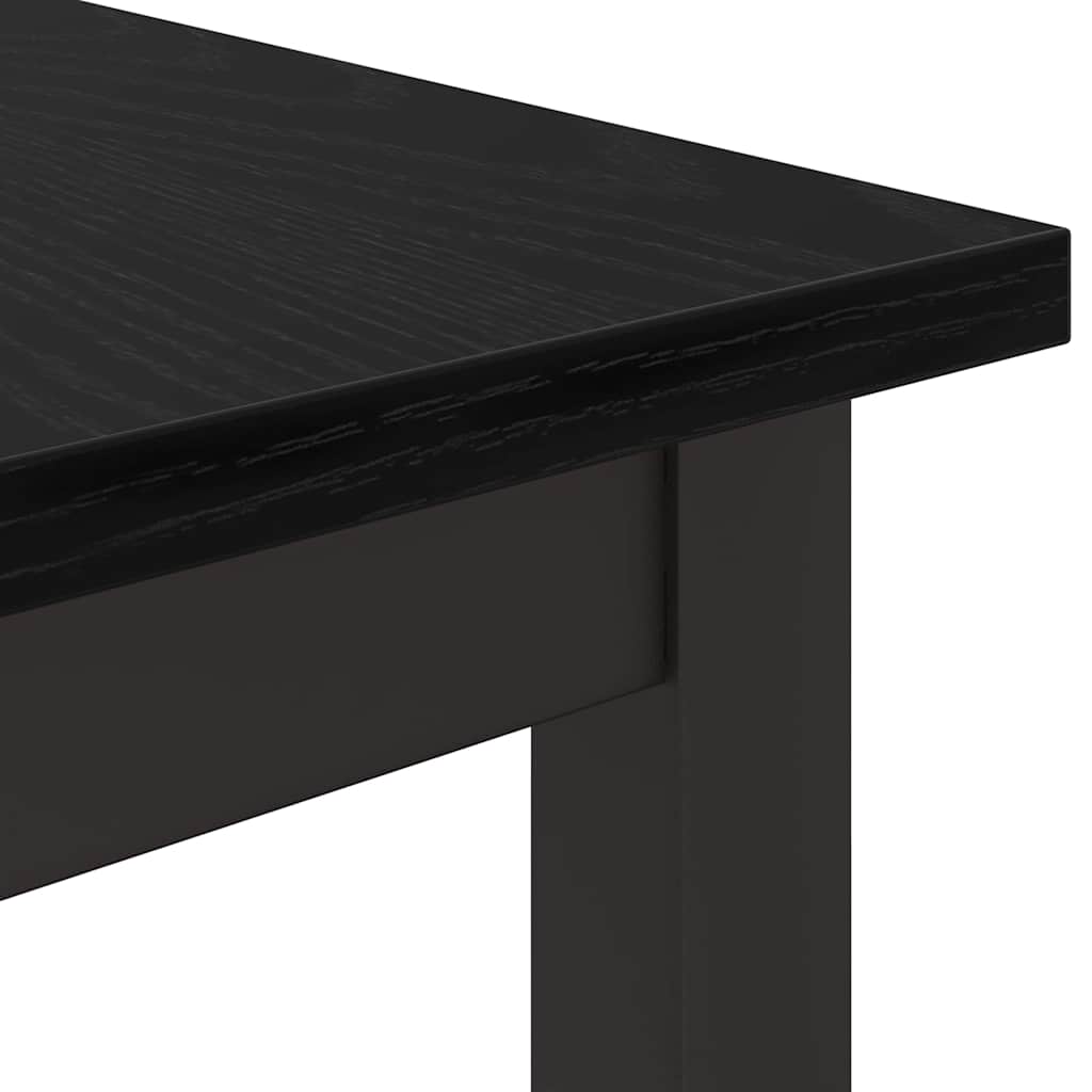 bord Sort eg 80 x 50 x 76,5 cm Ingeniørtræ og stål