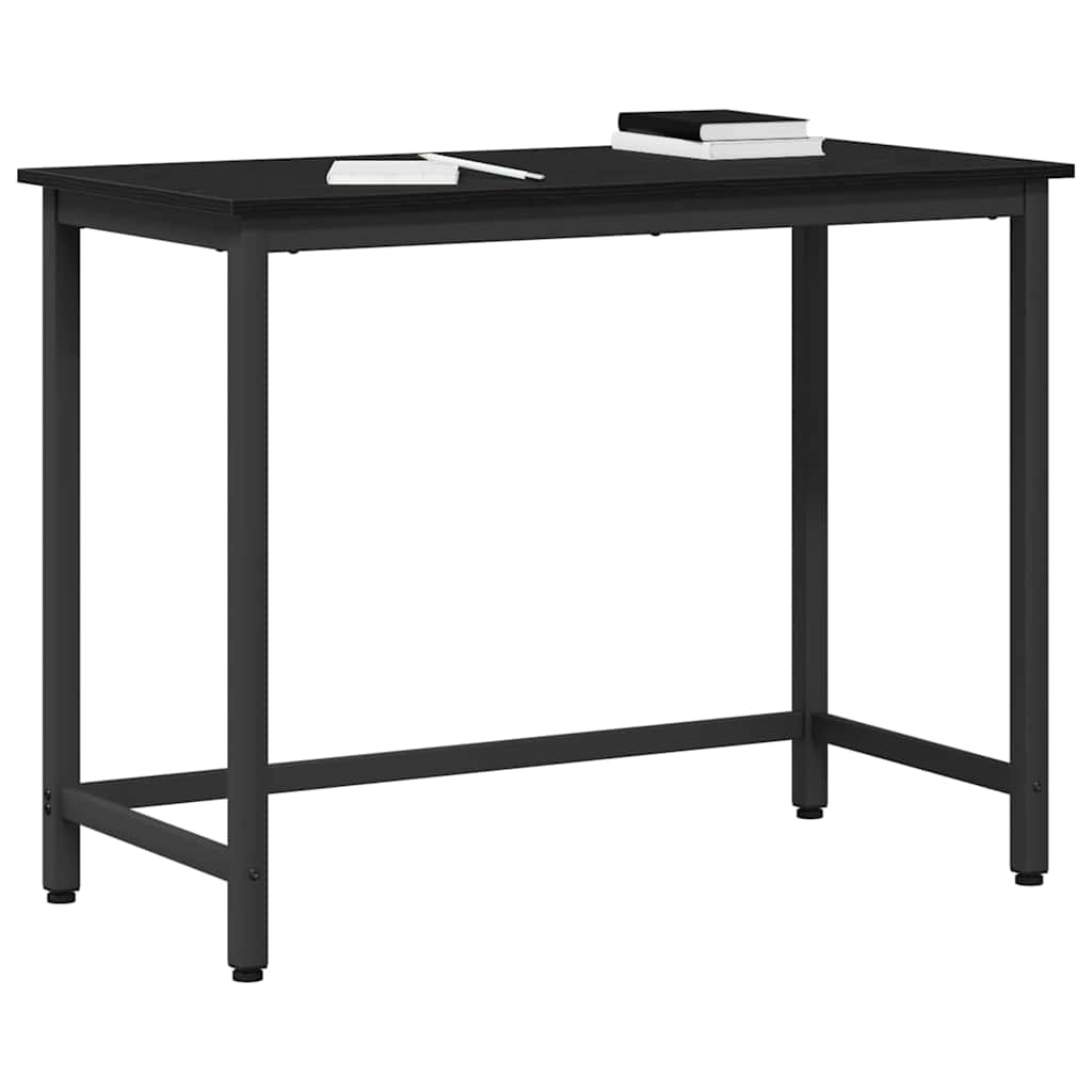 bord Sort eg 80 x 50 x 76,5 cm Ingeniørtræ og stål