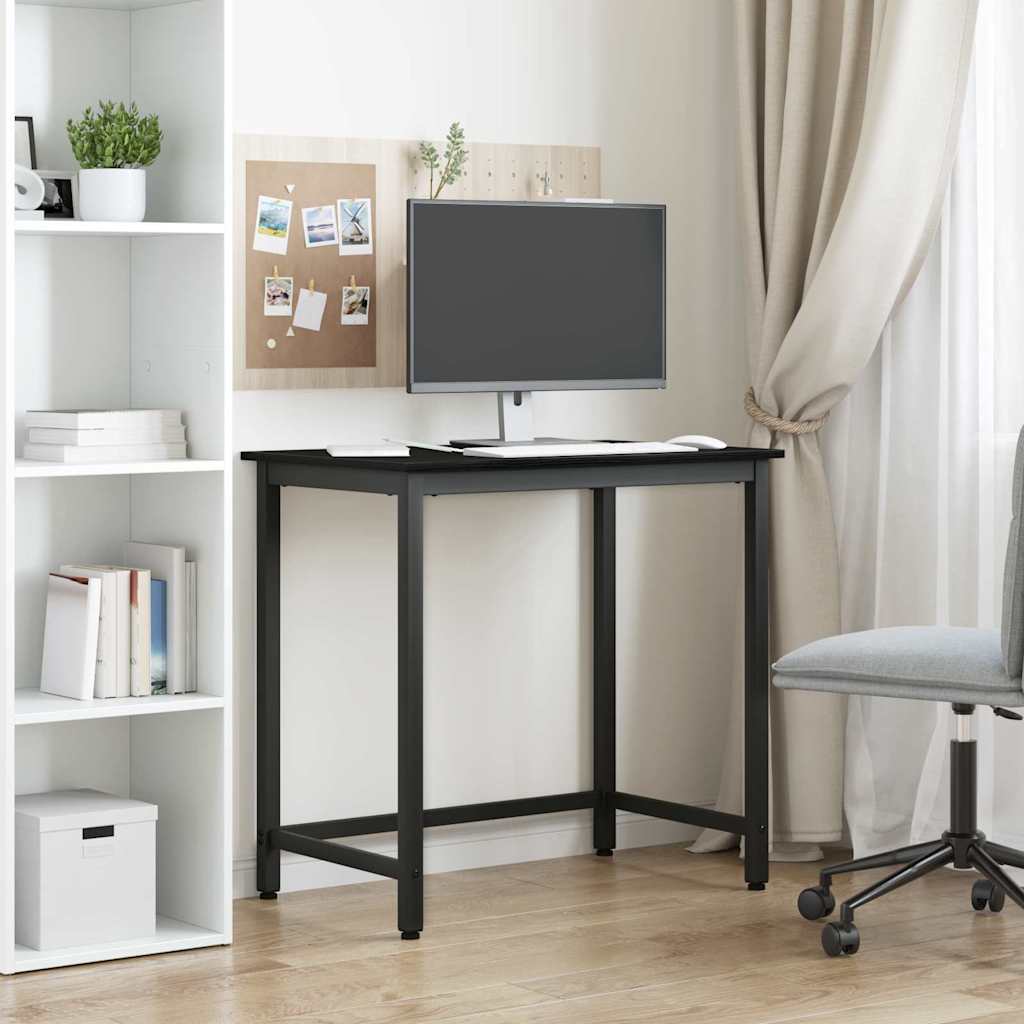 bord Sort eg 100 x 50 x 76,5 cm Ingeniørtræ og stål
