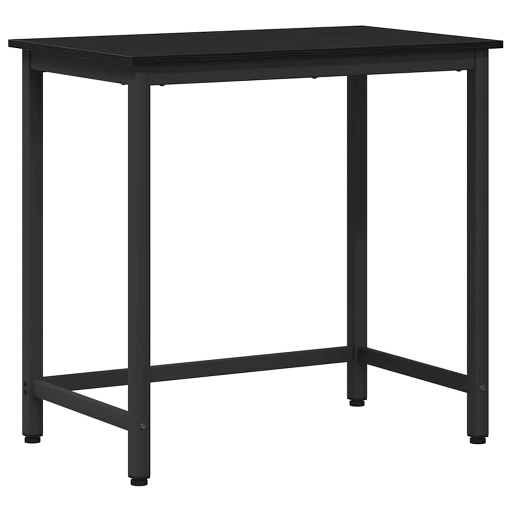 bord Sort eg 100 x 50 x 76,5 cm Ingeniørtræ og stål