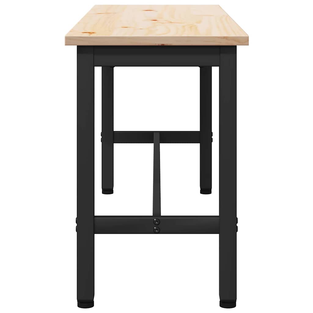 Spisebænk Naturfarvet 100 x 32,5 x 49 cm Massivt fyrretræ