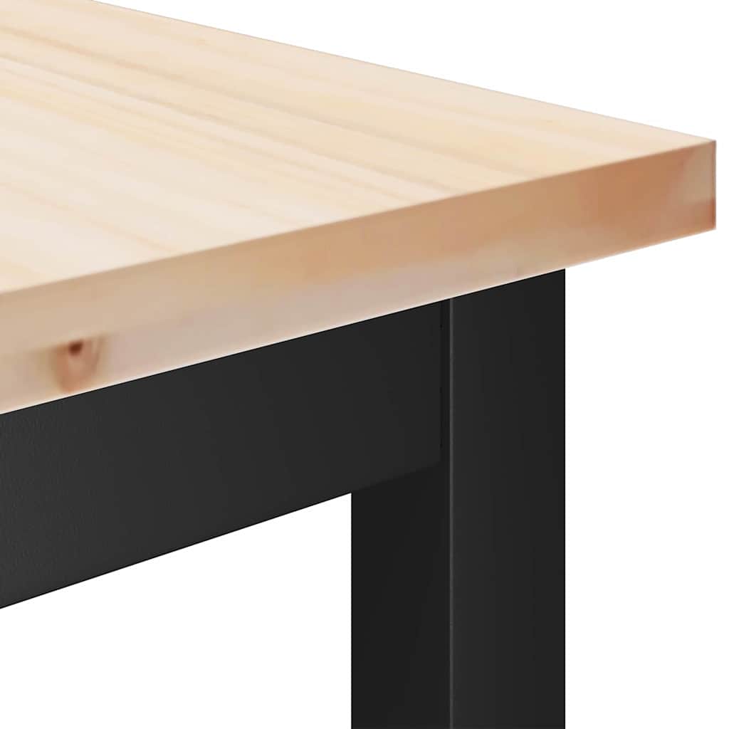 Spisebænke 100 x 32,5 x 49 cm 2 stk. Massivt fyrretræ