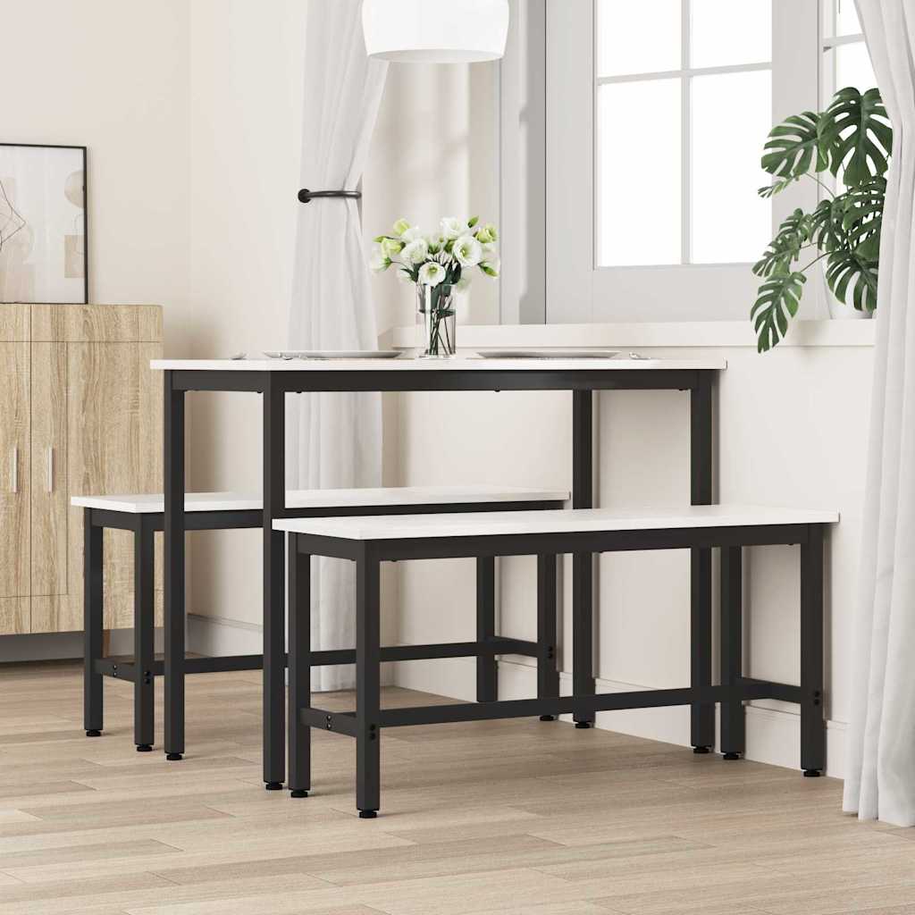 Spisebænk Hvid 100 x 32,5 x 49 cm Massivt fyrretræ