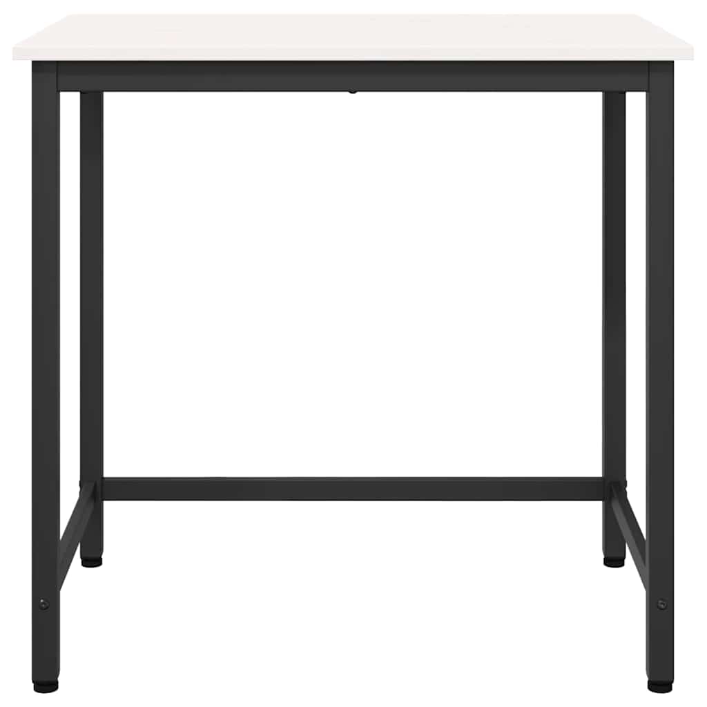 bord Hvid 80 x 50 x 77 cm Ingeniørtræ og stål