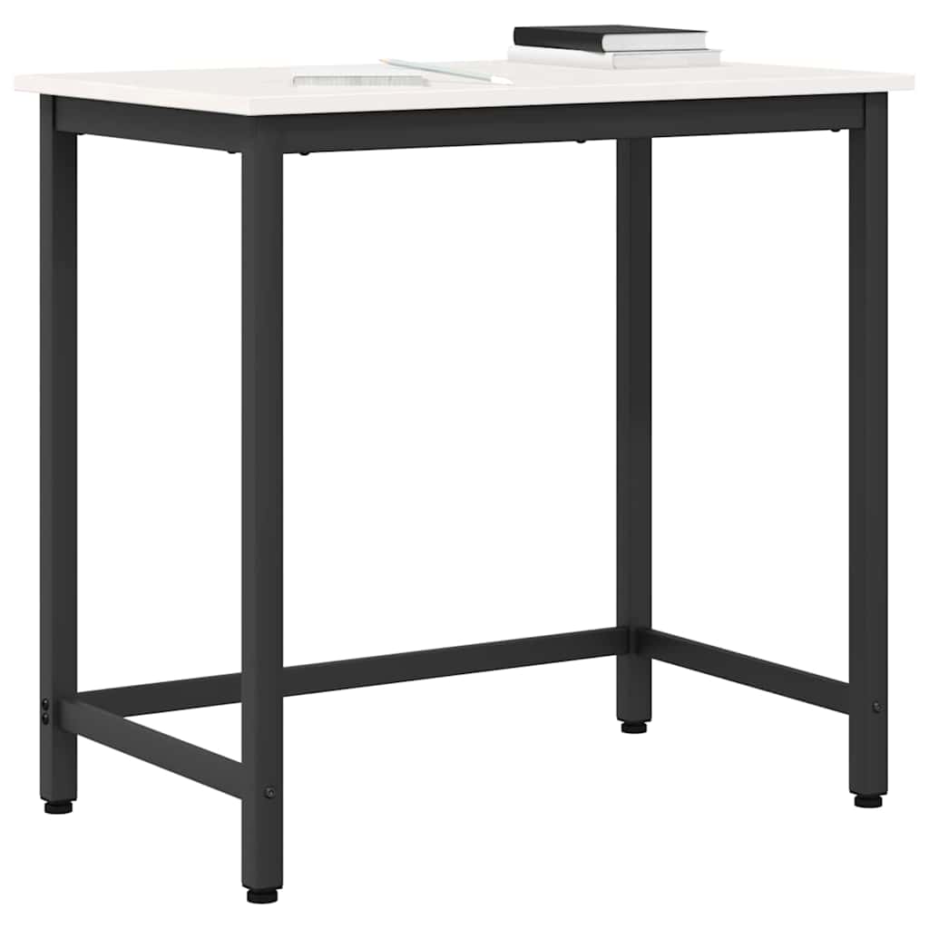bord Hvid 80 x 50 x 77 cm Ingeniørtræ og stål